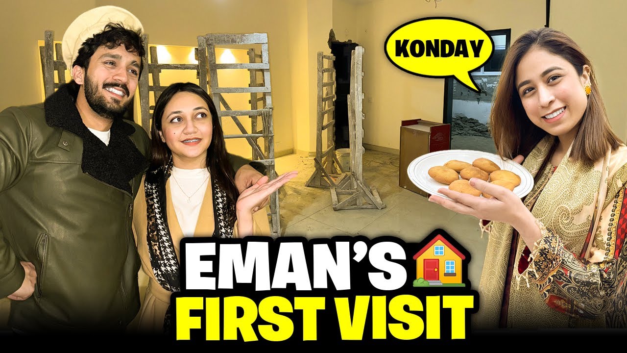 Eman ka first visit in her New House🏠Ghazal k ghar konday...😋