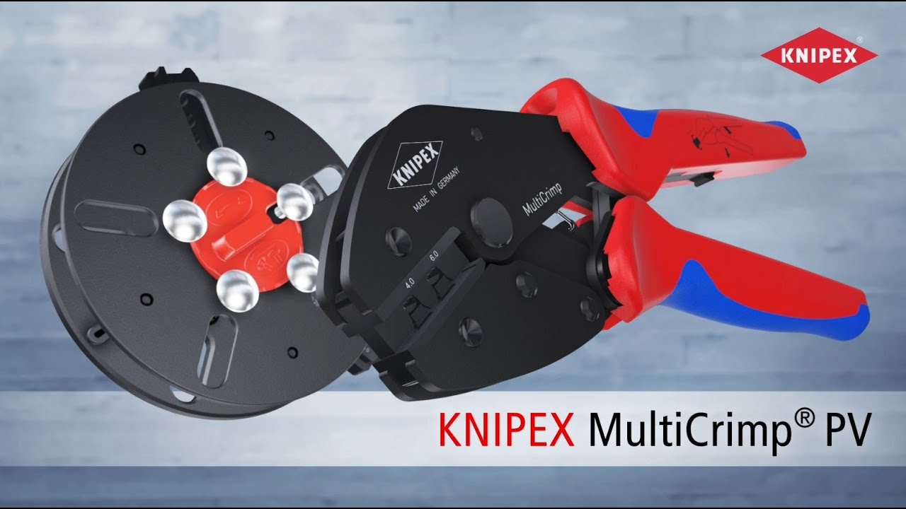 KNIPEX MultiCrimp® (97 33 03) -  Universal Crimping Pliers of Professional Quality for PV systems
