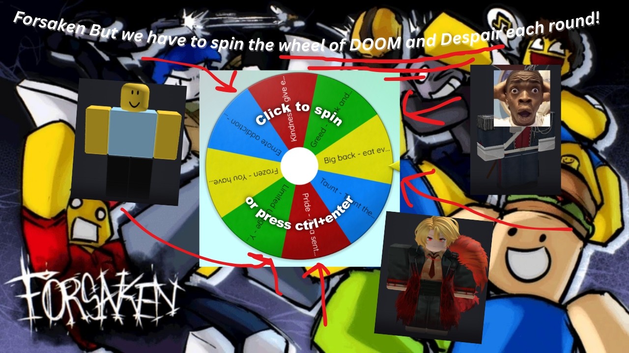 Forsaken but we have to spin the wheel of DOOM and DESPAIR each round