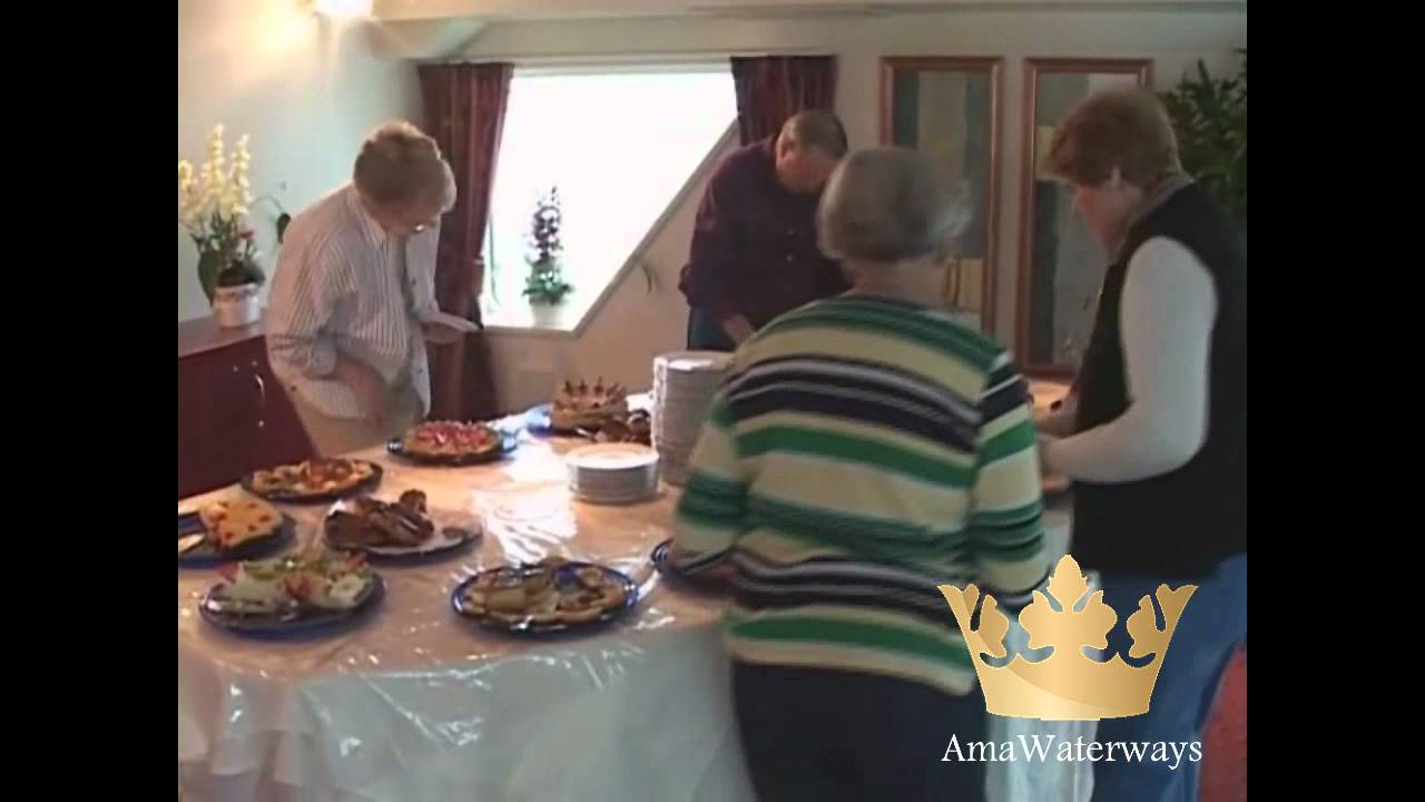 Pt. 1 of 4, AmaWaterways River Cruise from Amsterdam to Rudesheim on Rhine River Going to Budapest