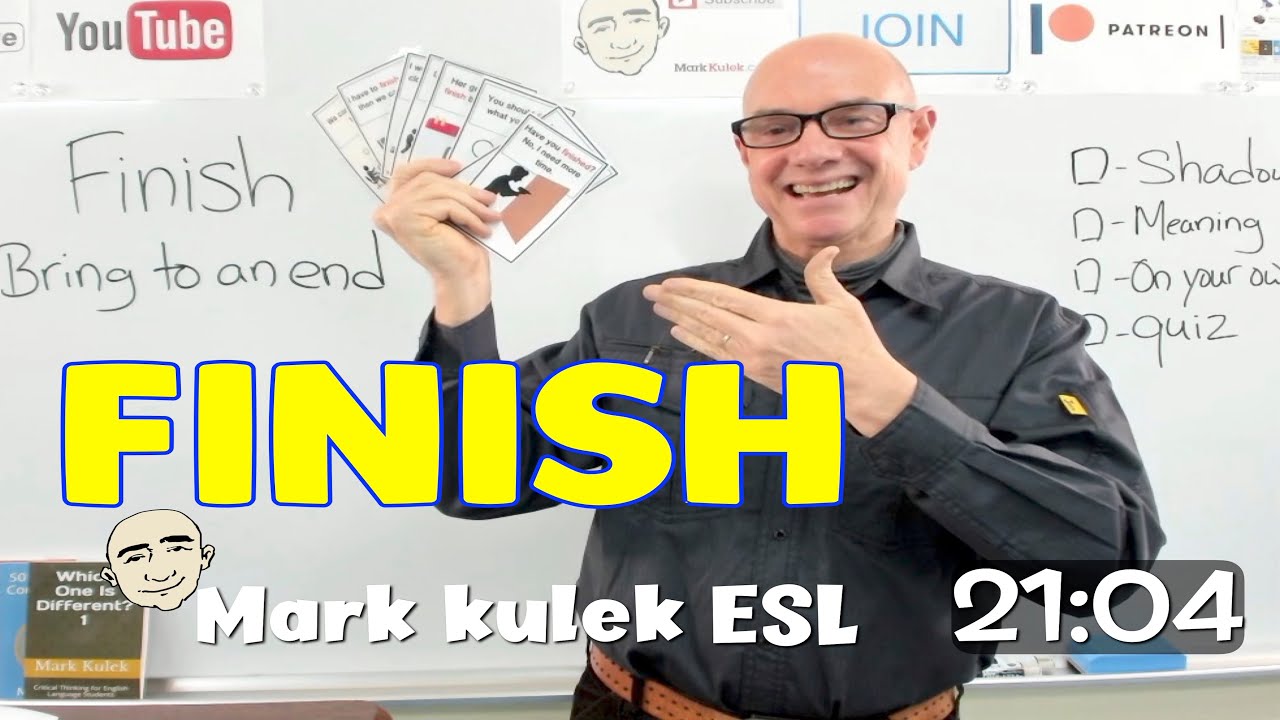 Finish -  shadowing English sentences | Mark Kulek ESL