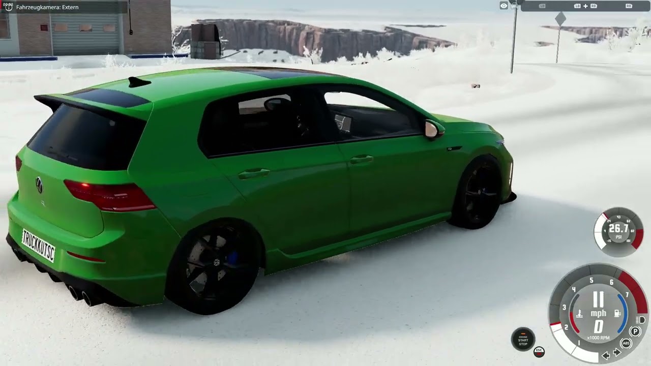 BeamNG.drive V 0.38.x heute mit wintermodus macht richtig Spaß zwei Autos getestet