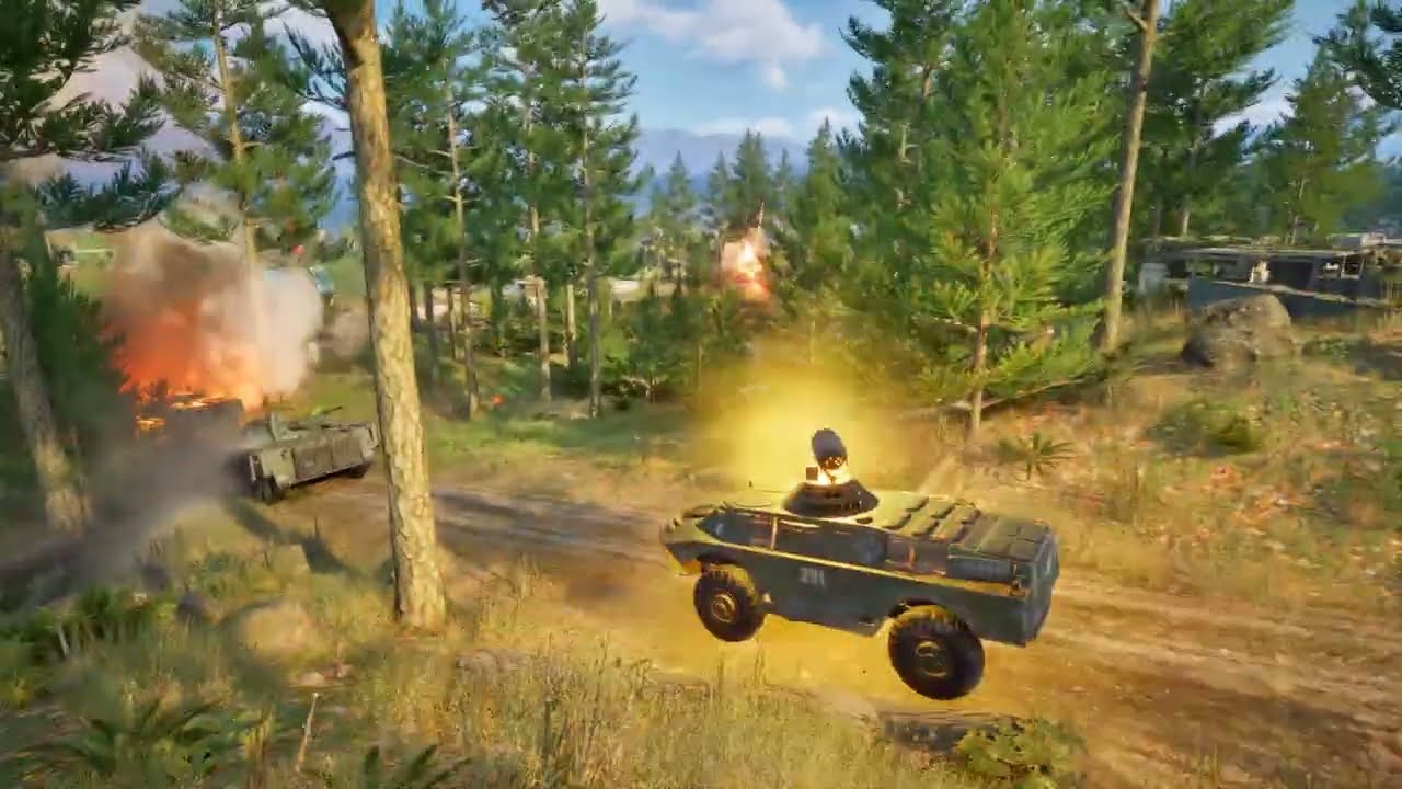 Колонна техники была встречена плотным огнем в SQUAD 10.3