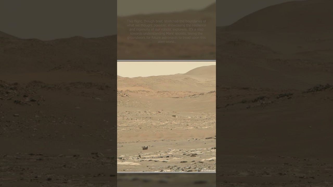 Ingenuity's 13th Flight on Mars 🚁 (AI Enhanced) #shorts #short
