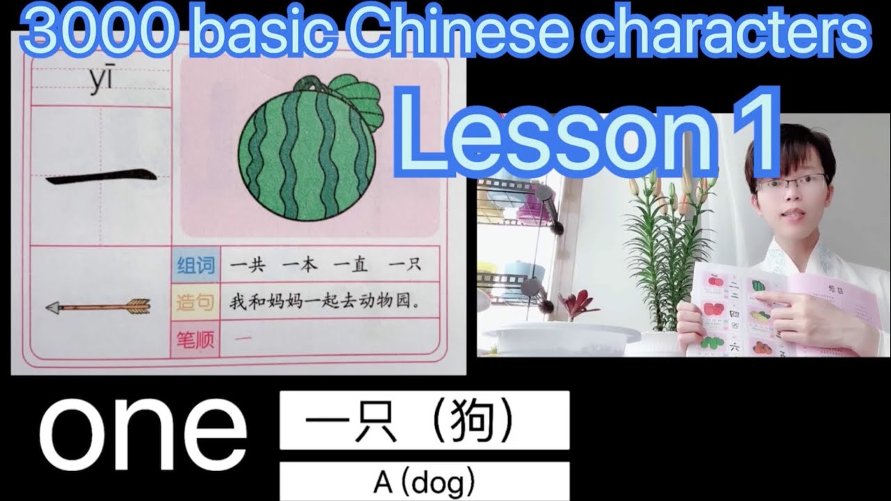 基础中文3000字 第一课 3000 the most useful Chinese characters Lesson 1