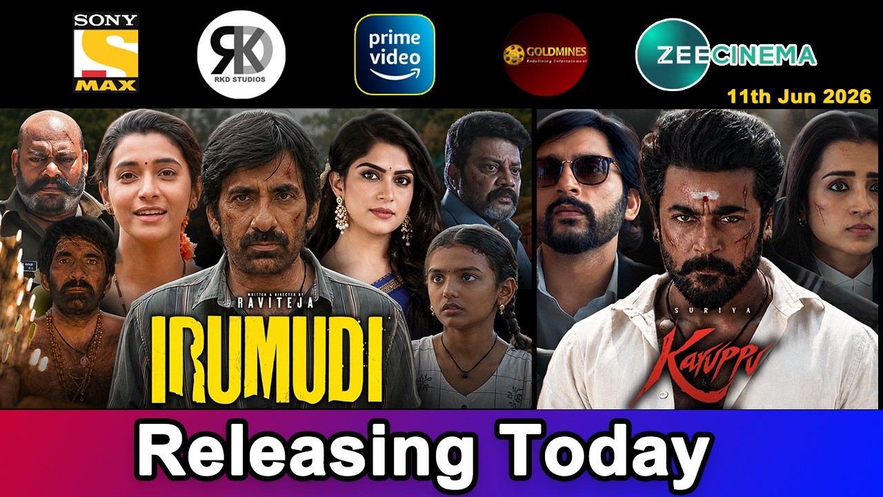 2 New South Hindi Dubbed Movies Releasing Today | Karuppu, Irumudi | 11th Jun 2026 | Crazy 4 South