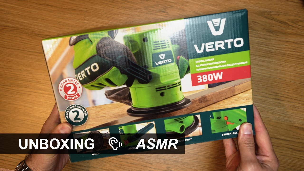 VERTO ORBITAL SANDER 51G750 380W 125MM UNBOXING ASMR