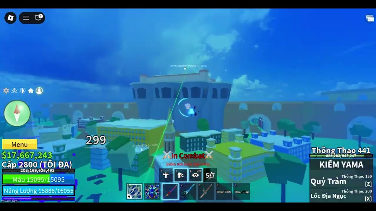 tôi pvp với trái kitsune (i pvp with kitsune fruit in blox fruit)  #roblox #bloxfruits