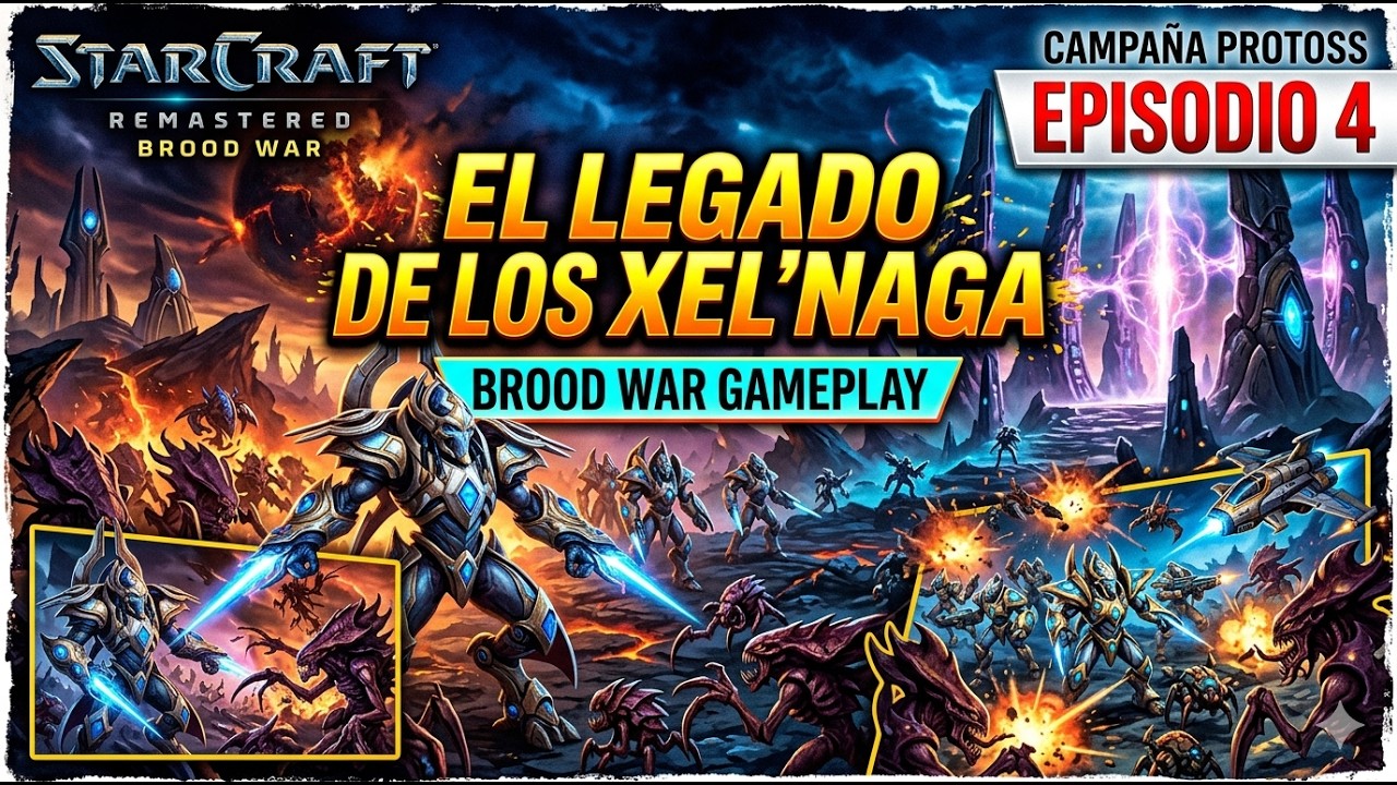 StarCraft Remastered Brood War Gameplay El Legado de los Xel'Naga Campaña Protoss episodio 4