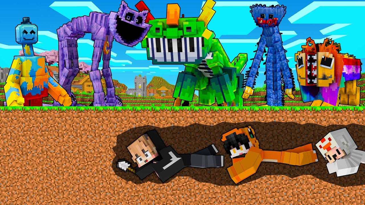 KITA BERTAHAN DARI KIAMAT POPPY PLAYTIME YANG MENGERIKAN DI MINECRAFT!!