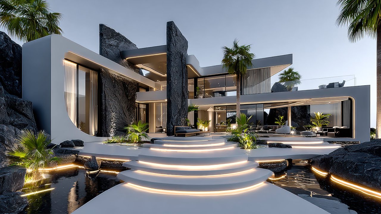 Lakeside Serenity: Luxury Waterfront Mansion Masterpiece