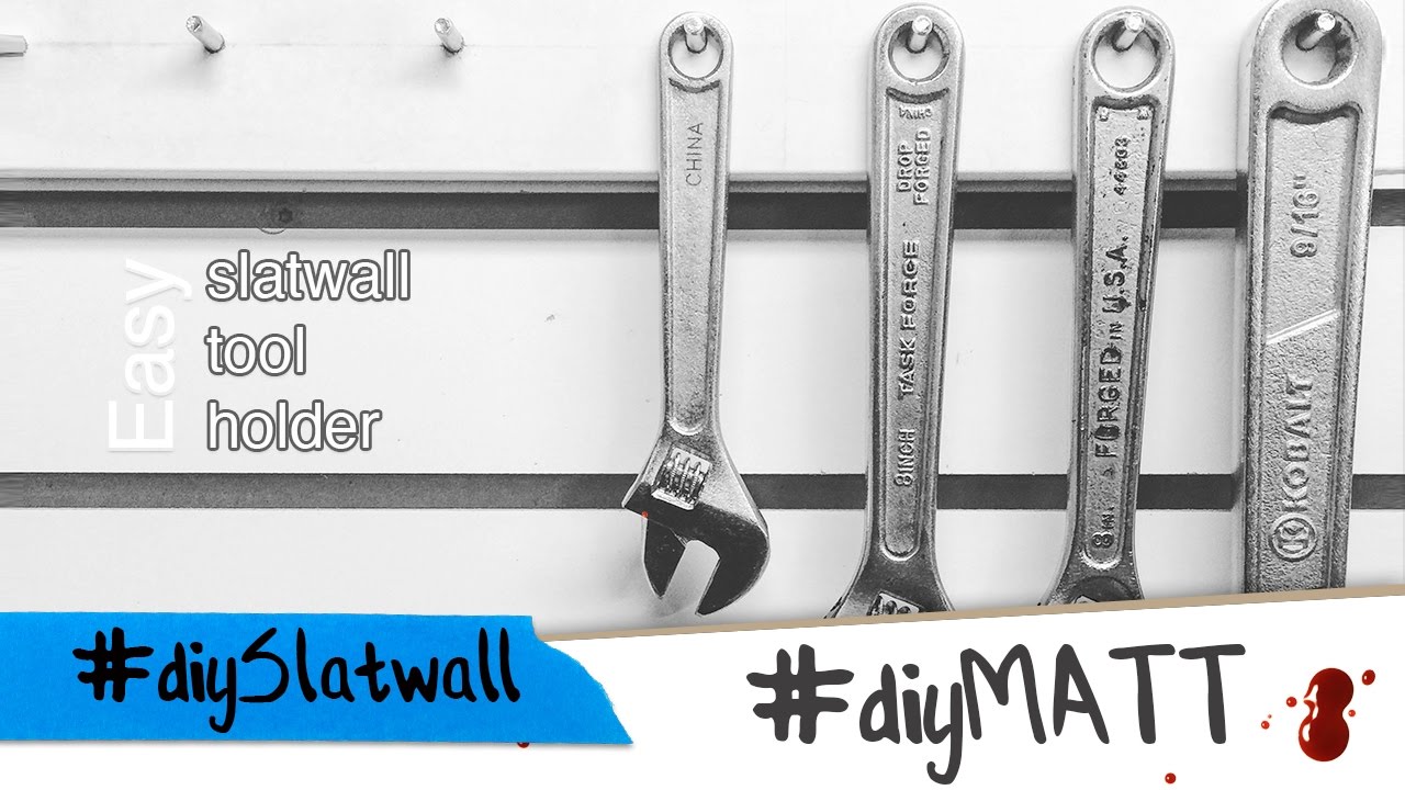 #diySlatwall - Simple toolholder for slatwall made from wood
