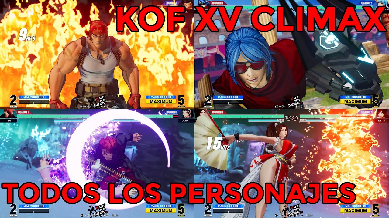 KOF XV Climax Super Special Moves Todos los personajes The King of Fighters XV