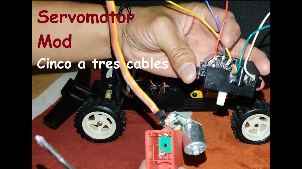 Conversión de servomotor (cinco a tres cables).