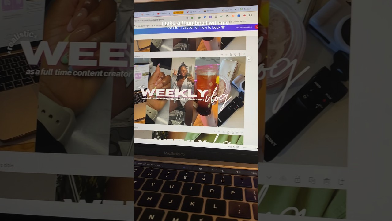 How to make an aesthetic YouTube thumbnail on canva &bull; easy tutorial #canvatutorial