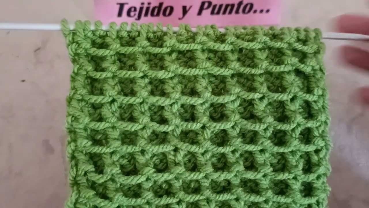 Tejido y punto Waffle, paso a paso (#81).