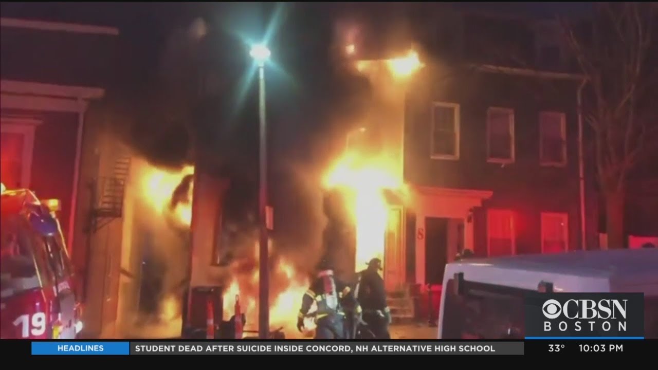 2 Firefighters Injured Battling South Boston Fire