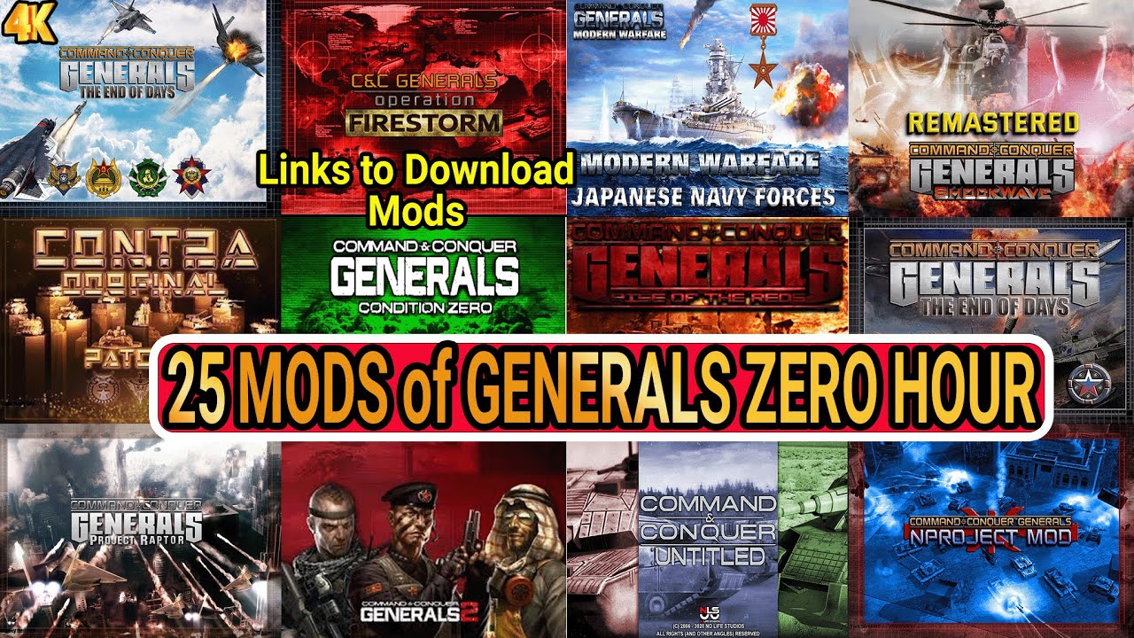 🌍💥25 Mods for Command and Conquer: Generals Zero Hour - links to Download Mods of Generals Zero Hour