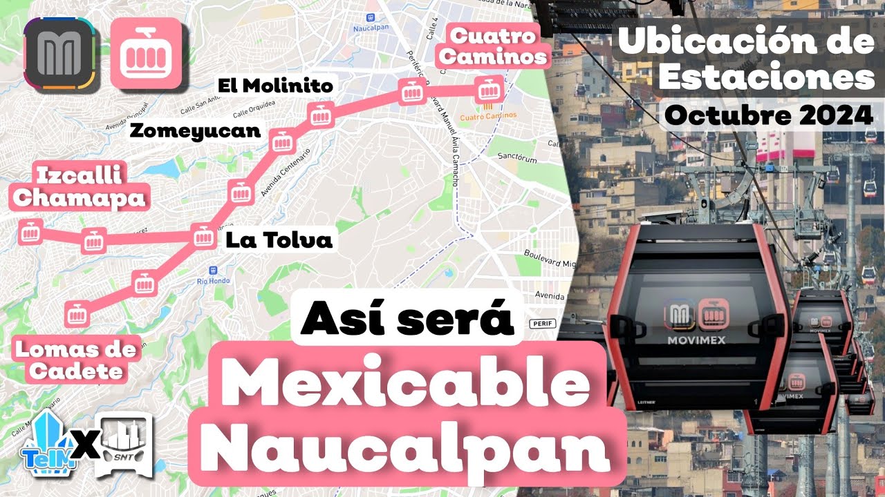 Así será el NUEVO MEXICABLE en NAUCALPAN! Ubicación de Estaciones y Más (Ft. @SNT: Movilidad Urbana.)