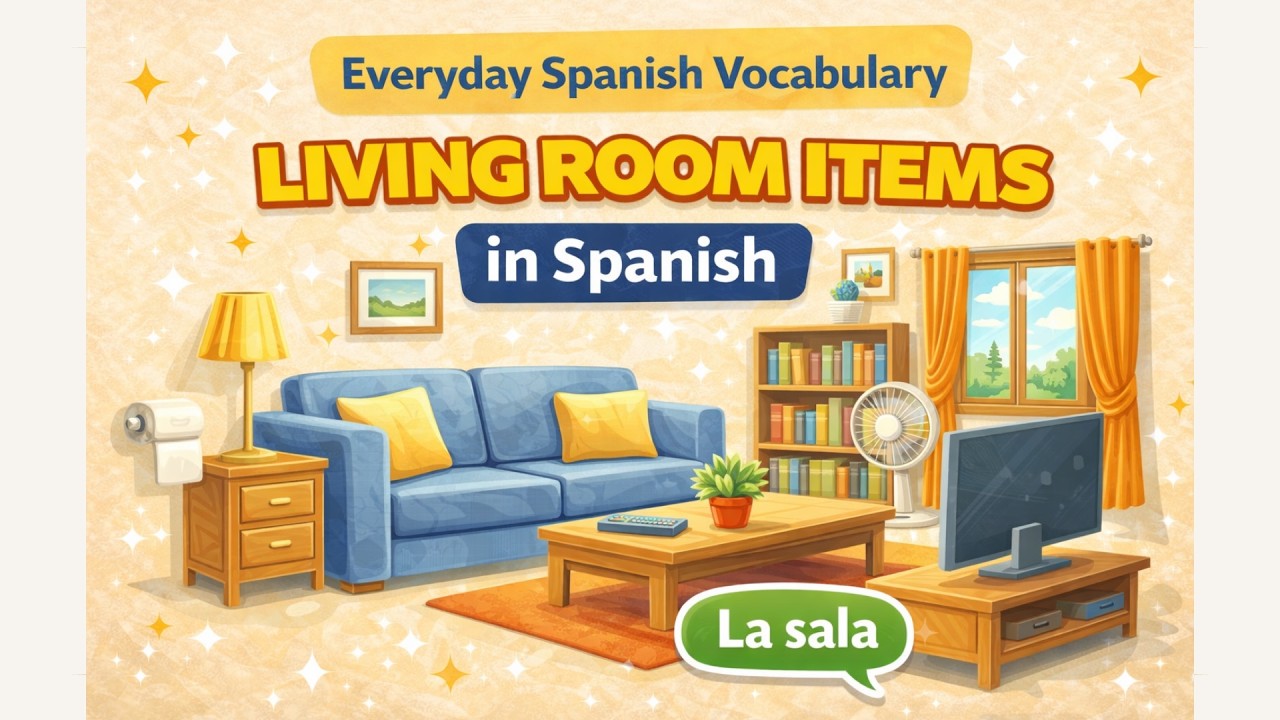 Spanish Living Room Vocabulary | Everyday Home Words (Part 2)