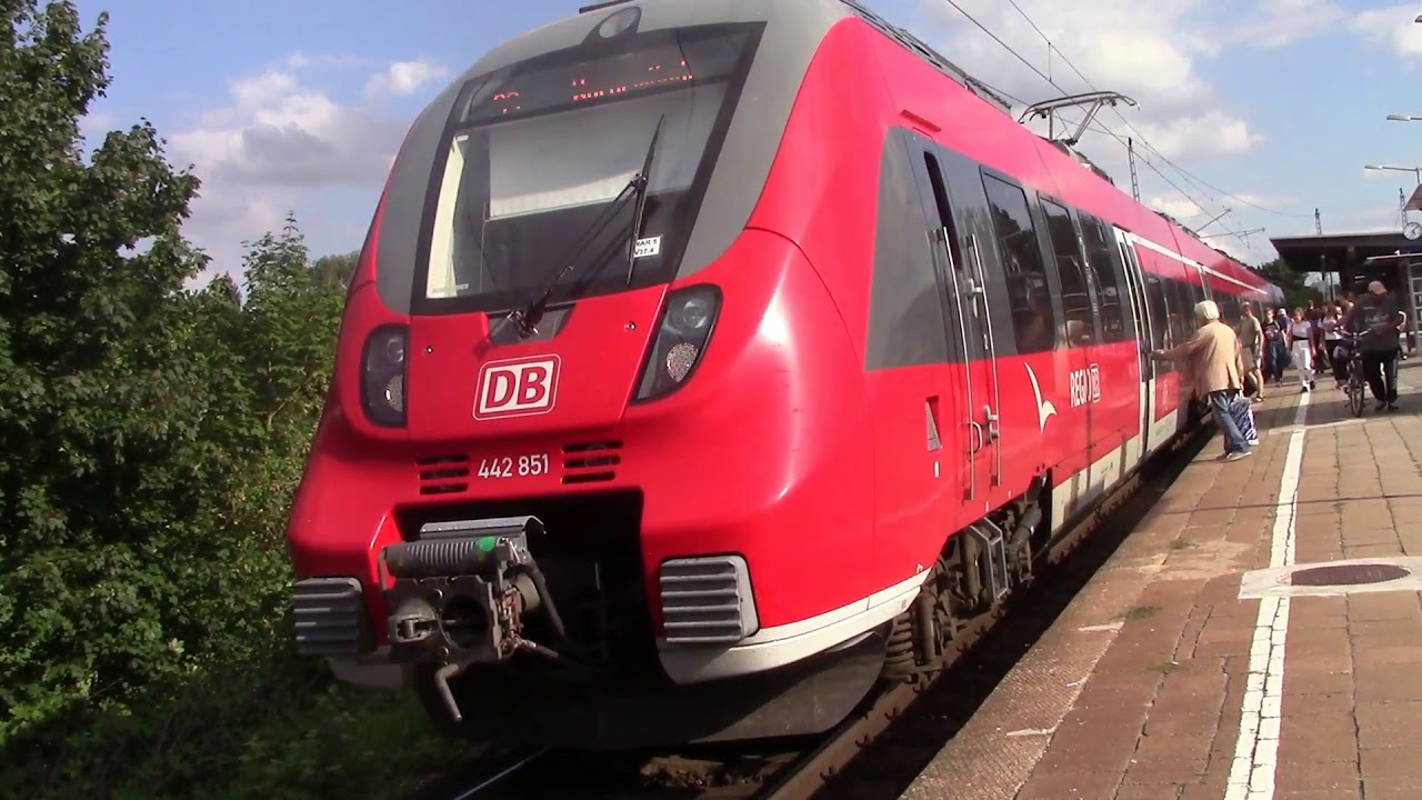 Rostock Holbeinplatz - S-Bahn Rostock mit ET 442 im Berufsverkehr + Mitfahrt