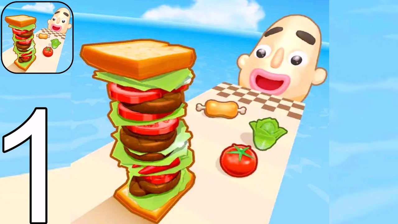 Sandwich Runner - Gameplay Walkthrough Part 1 Tutorial NEW Mobile Game (Android,ios)