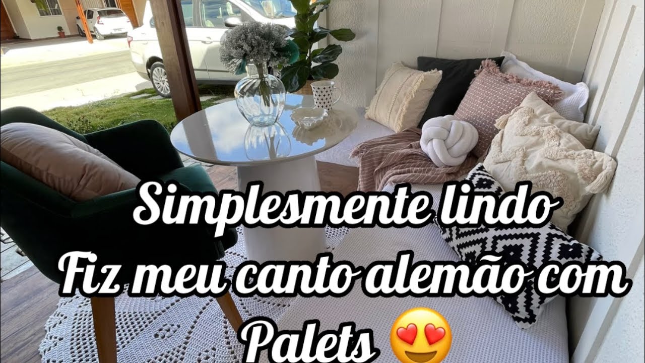 Antes e depois dessa transformação/ canto alemão na varanda lindo 😍