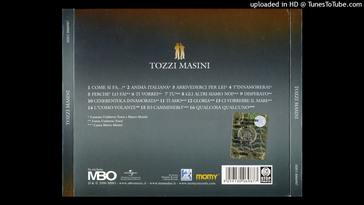 Umberto Tozzi E Marco Masini - Anima italiana