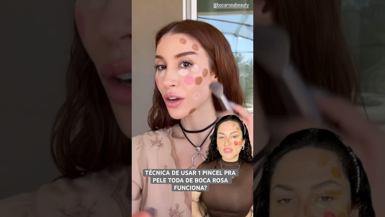 Pincel BOCA ROSA pra fazer a PELE COMPLETA! Funciona mesmo?