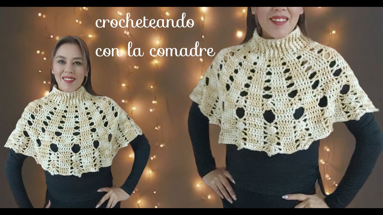 ✨✨✨✨✨Teje elegante capa de invierno facil y rapido con la comadre parte 1