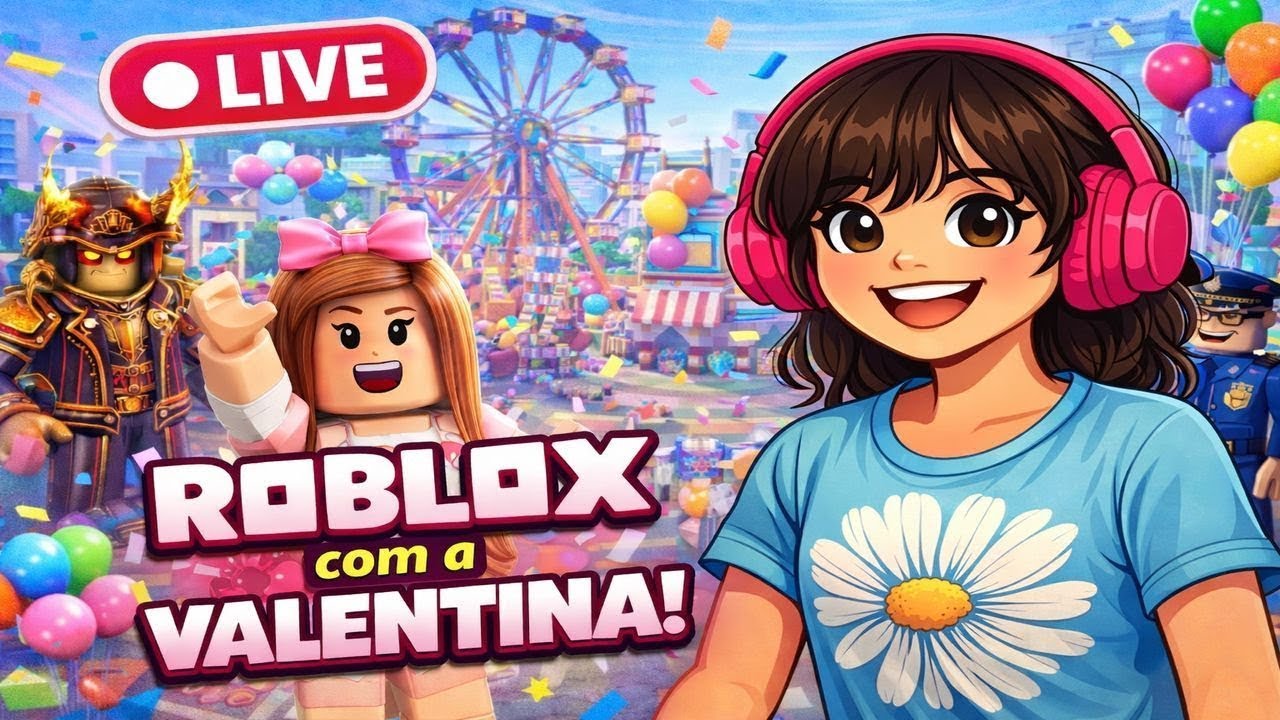 ROBLOX AO VIVO 💖🎮 | JOGANDO COM A VALENTINA!