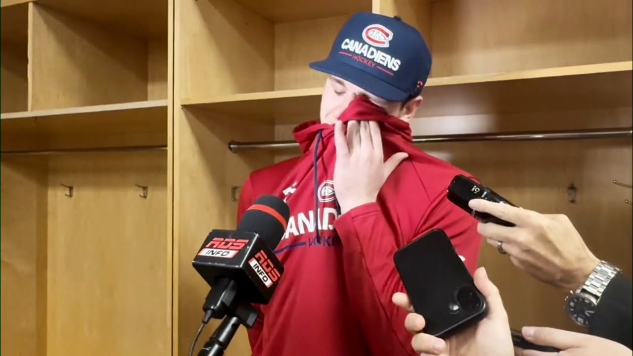 Jakub Dobes en larmes après la défaite face aux Devils