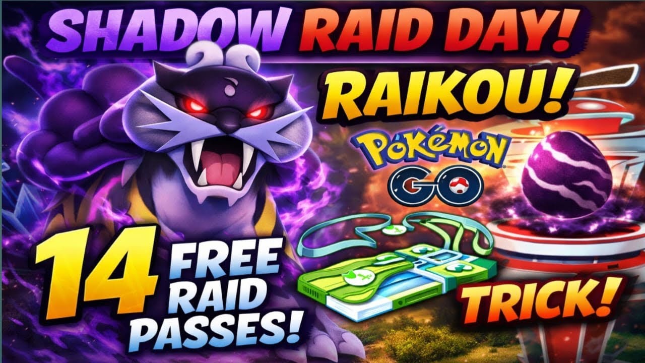 How to Get 14 FREE Raid Passes | Shadow Raid Day Raikou Pokémon GO