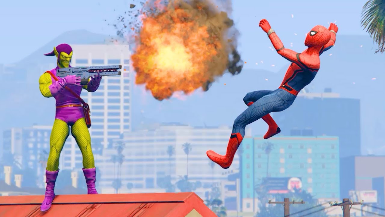 GTA 5 SPIDERMAN VS Joker in EPIC Battle Royale