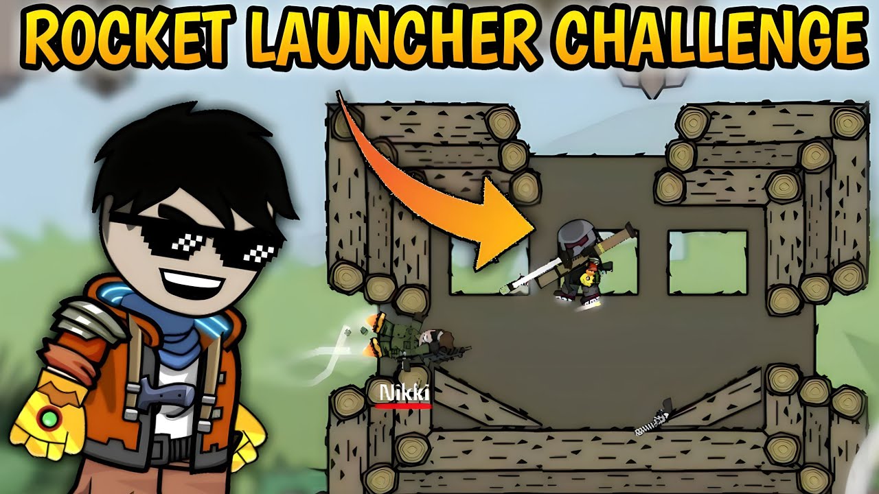 Rocket launcher Only Challenge in mini militia 😁