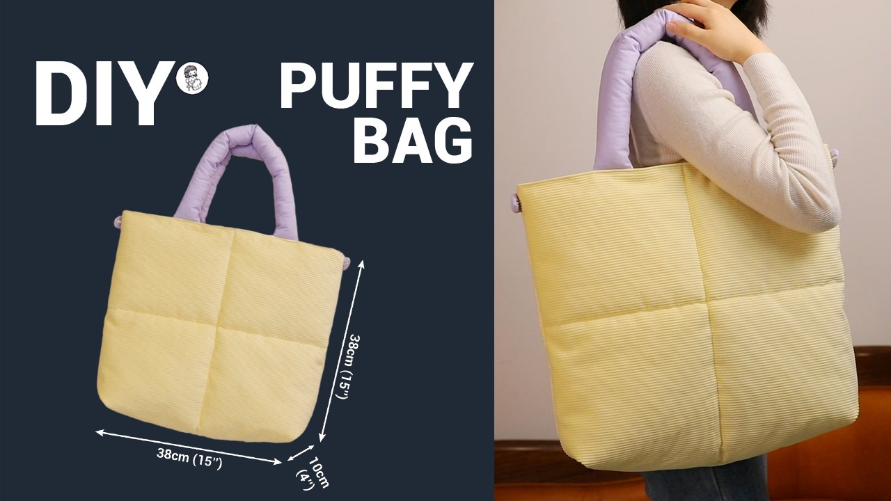 How to Make Puffer Tote | Мастер-класс: объемная сумка-тоут в стиле пуховика