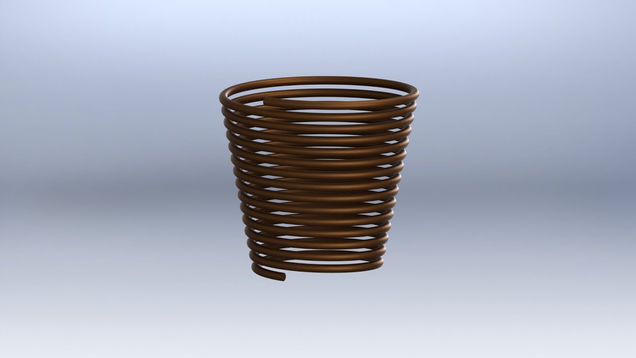 Curso de Solidworks 2014 - Tutorial de Solidworks 2014-en español DVD-Resorte Conico-Conical Spring