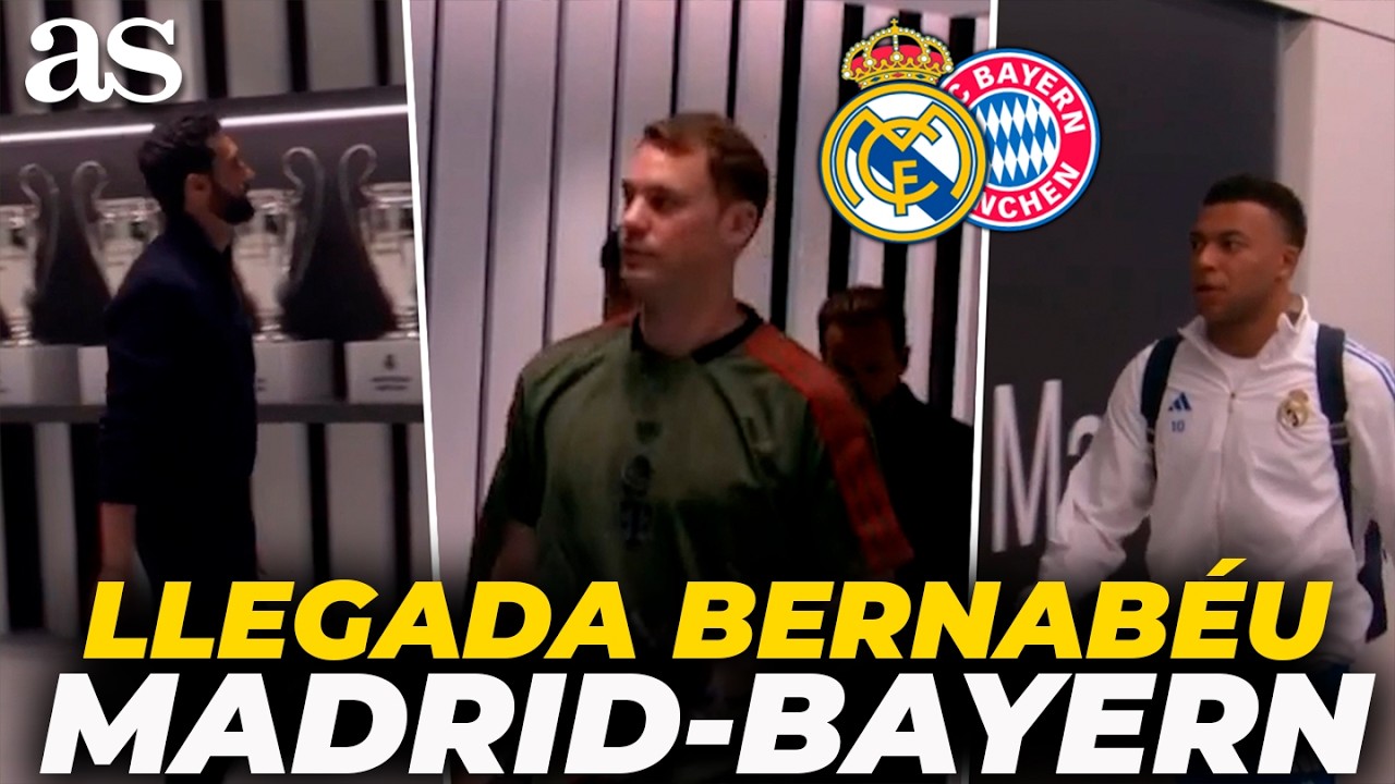 REAL MADRID y BAYERN MUNICH ya est&aacute;n en el BERNAB&Eacute;U: atenci&oacute;n a los gestos en la llegada | CHAMPIONS