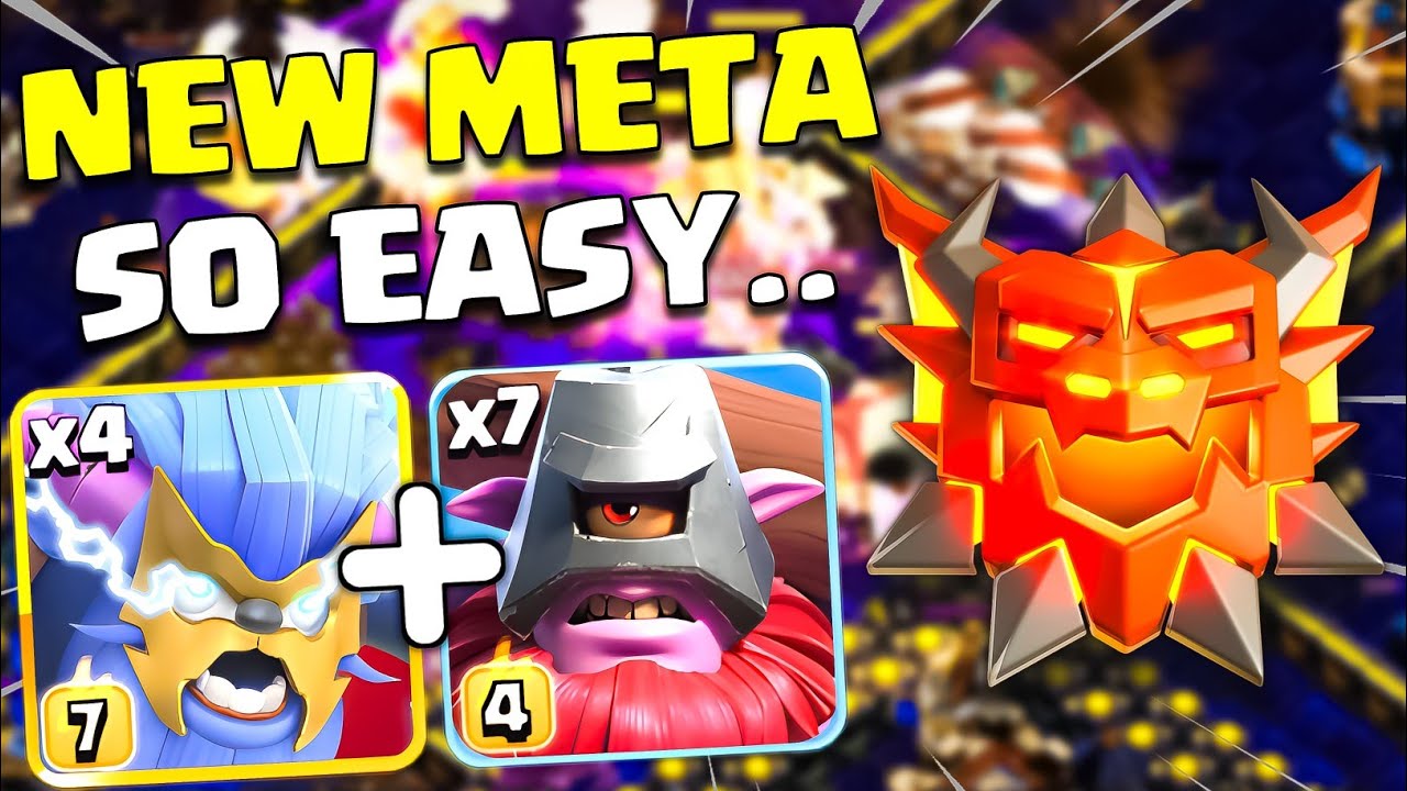 NEW META! Thrower + Super Yeti - Easy Rank Battle Dominance (Clash of Clans)