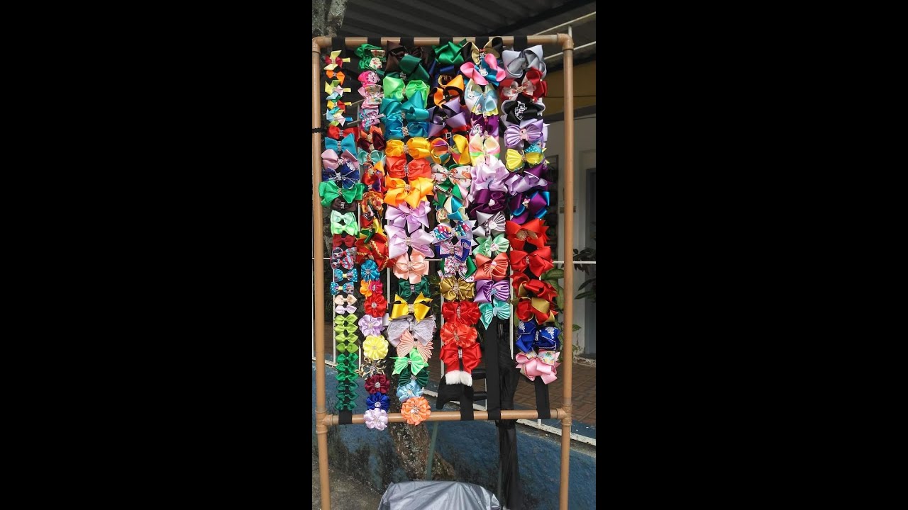 DIY-EXPOSITOR PARA LAÇOS DE CANO PVC