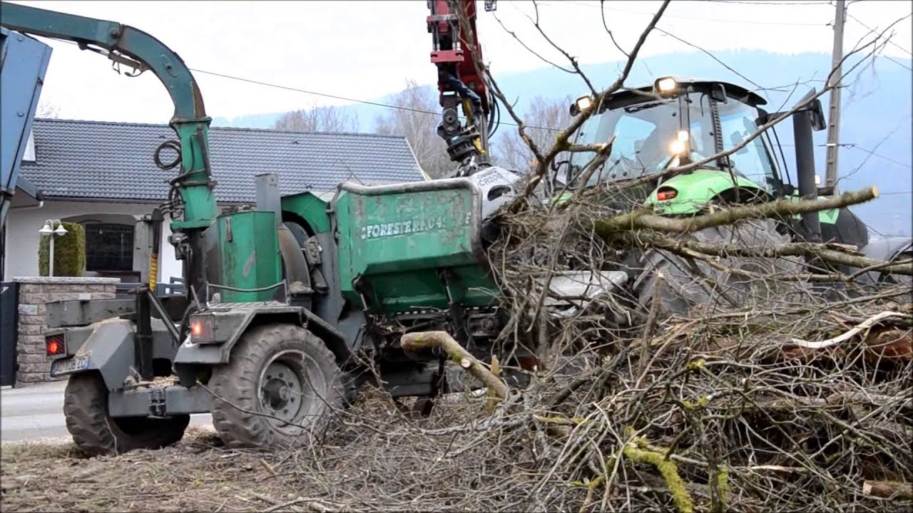 Broyage de Bois - Deutz-Fahr X720 & Foresteri & WF Trac 1100