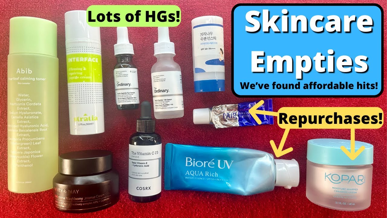 Skincare Empties! Returning to my Favorites, New Affordable Finds (10/23)