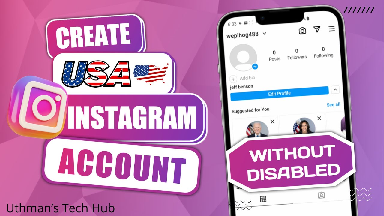 How To Create USA 🇺🇸 Instagram Account Without Getting Disabled  (NEW)