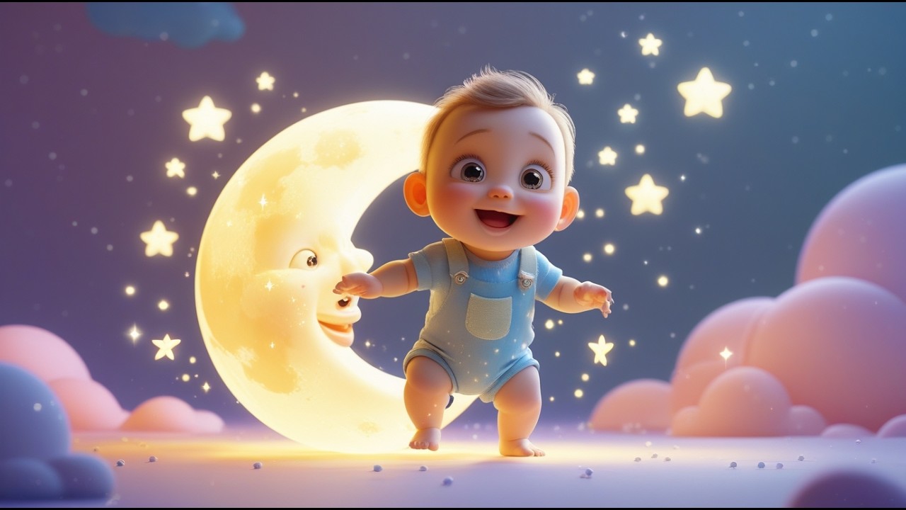 Baby’s Magical Moon Walk 🌙✨ | Learn Space & Shapes for Kids | Fun Preschool Adventure
