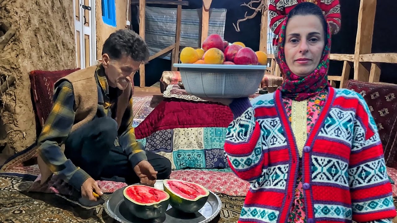 An Ancient Winter Night in Rural Iran | Family, Fire & Tradition
