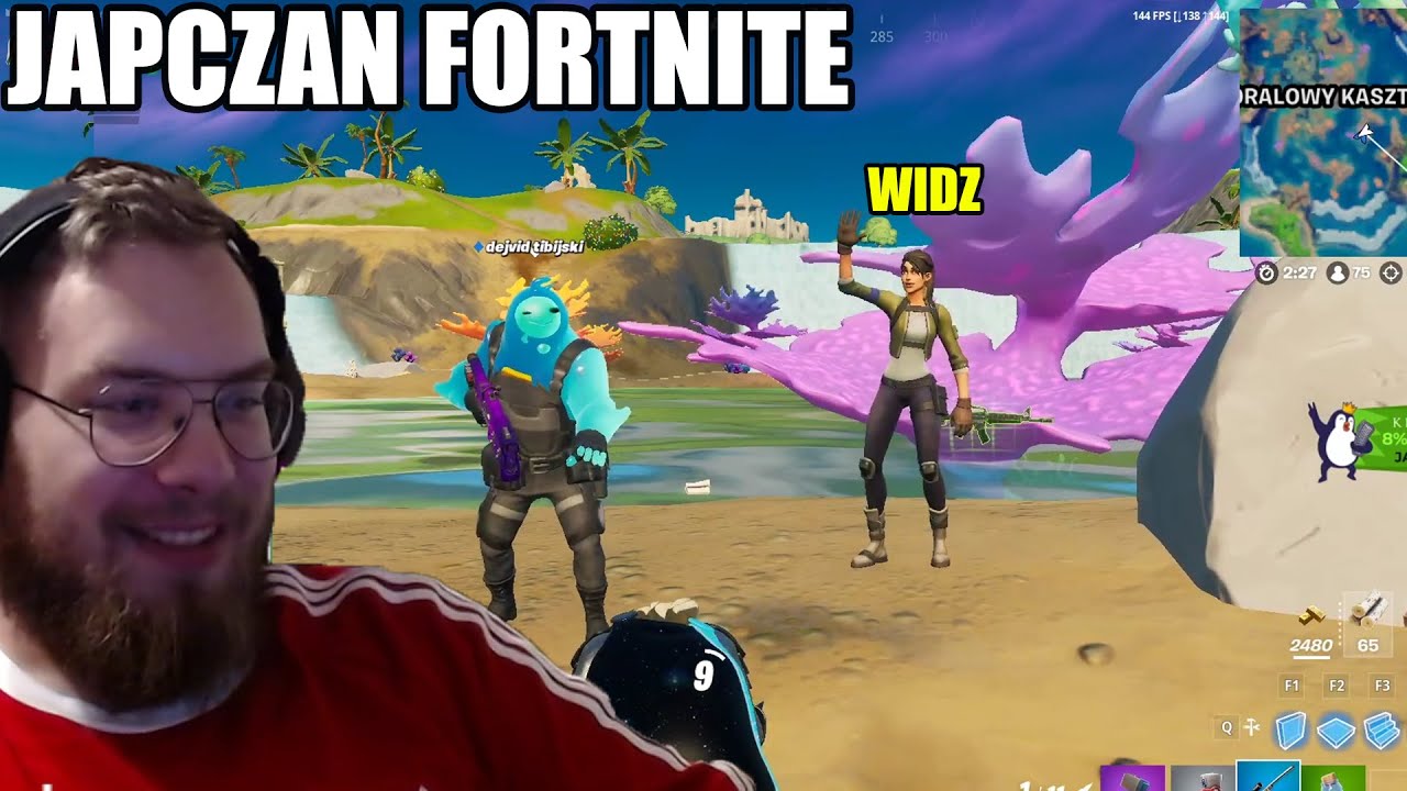 JAPCZAN FORTNITE Z POPO DEJVIDEM I WIDZAMI
