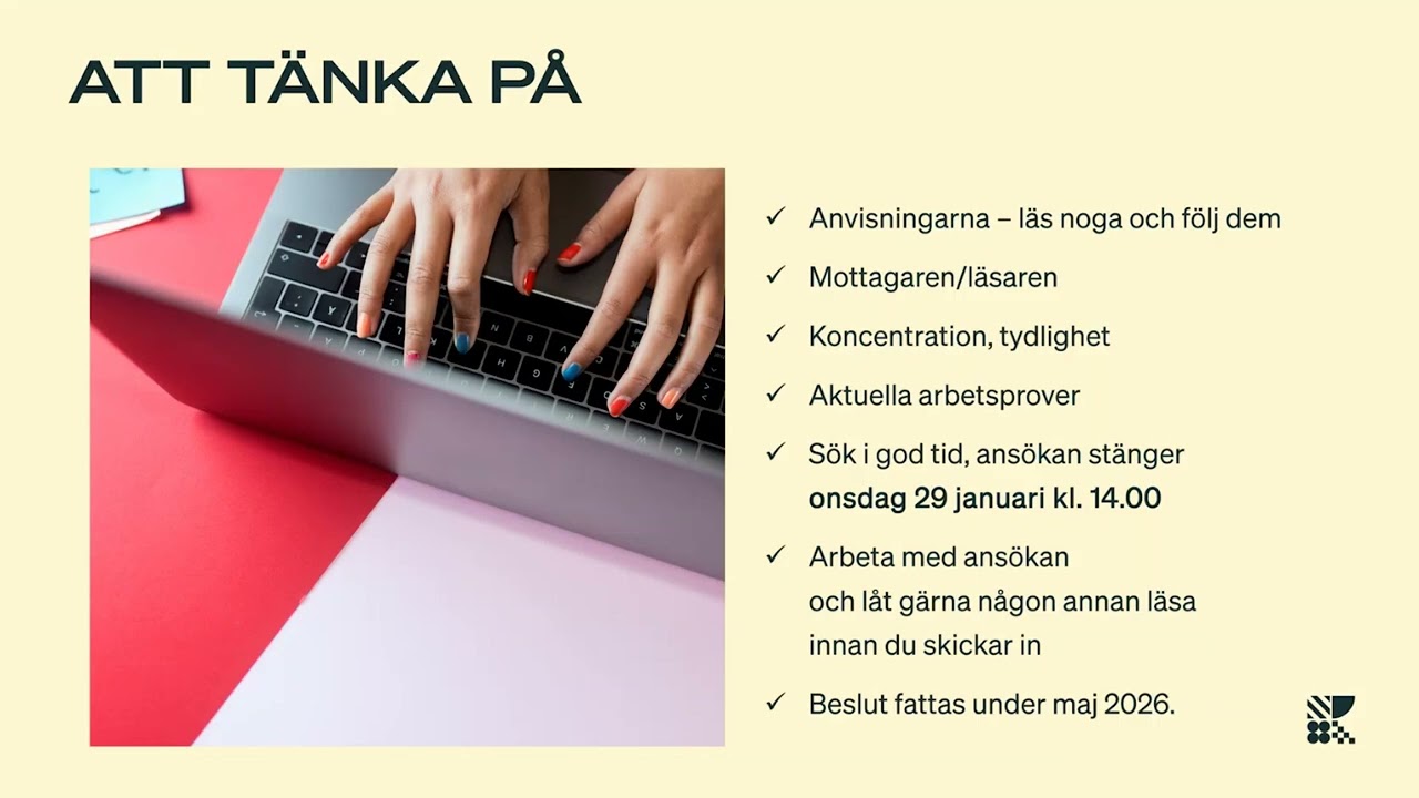 Webbinarium: Att söka arbetsstipendium inom dans  och cirkus