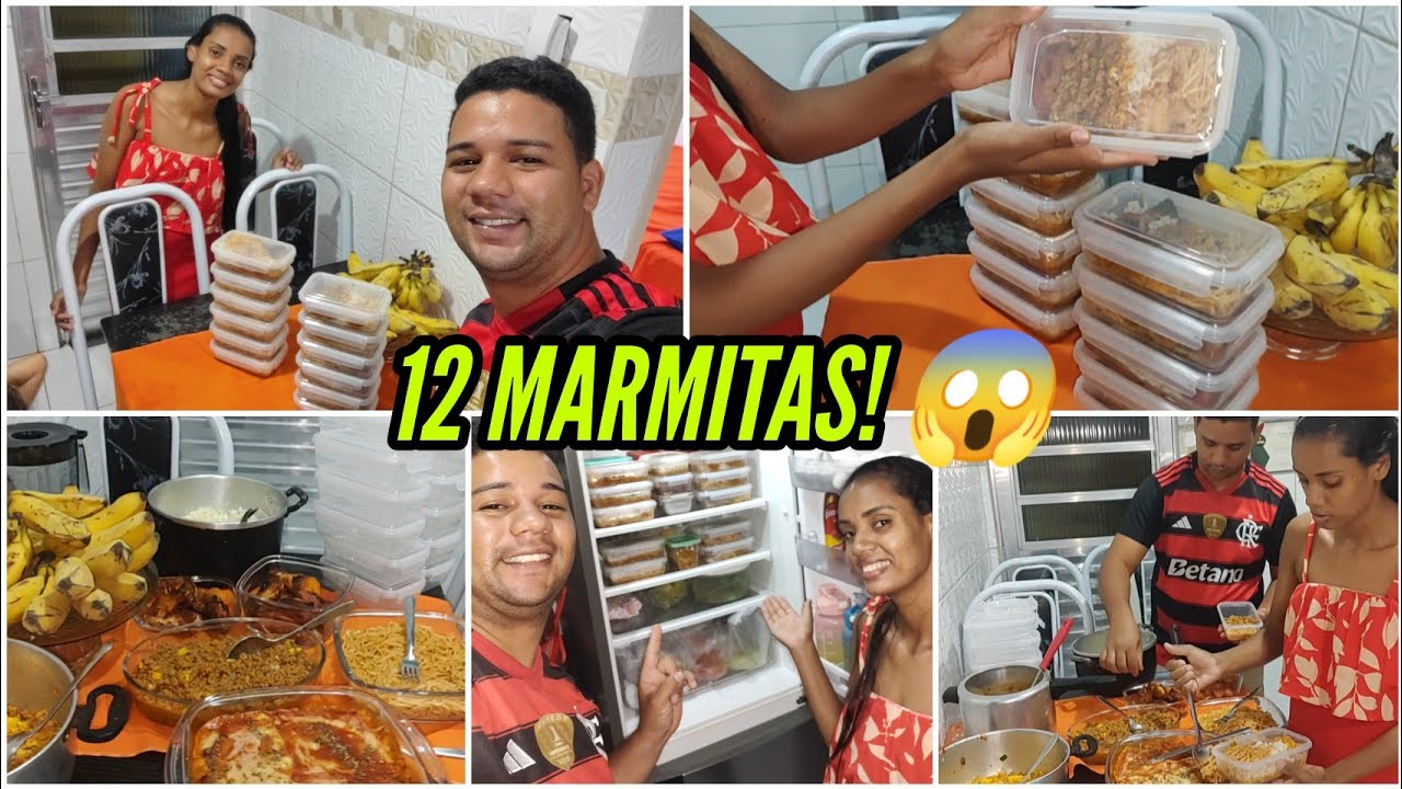 PREPARAMOS 12 MARMITAS PARA O TRABALHO E FICAMOS DESPREOCUPADOS! VÂNIA AMOU ❤️ A IDEIA