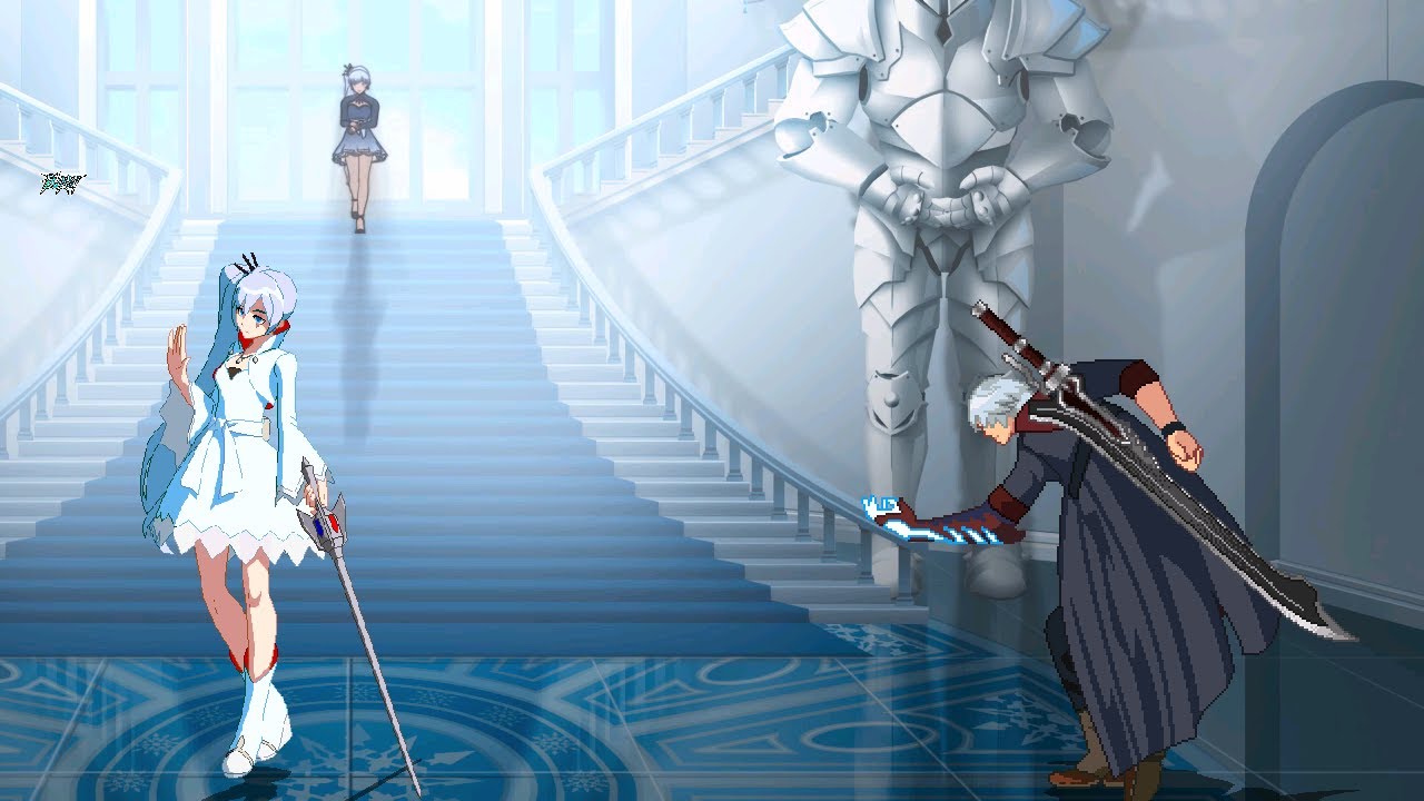 M.U.G.E.N- Weiss(RWBY) vs Nero(DMC4)