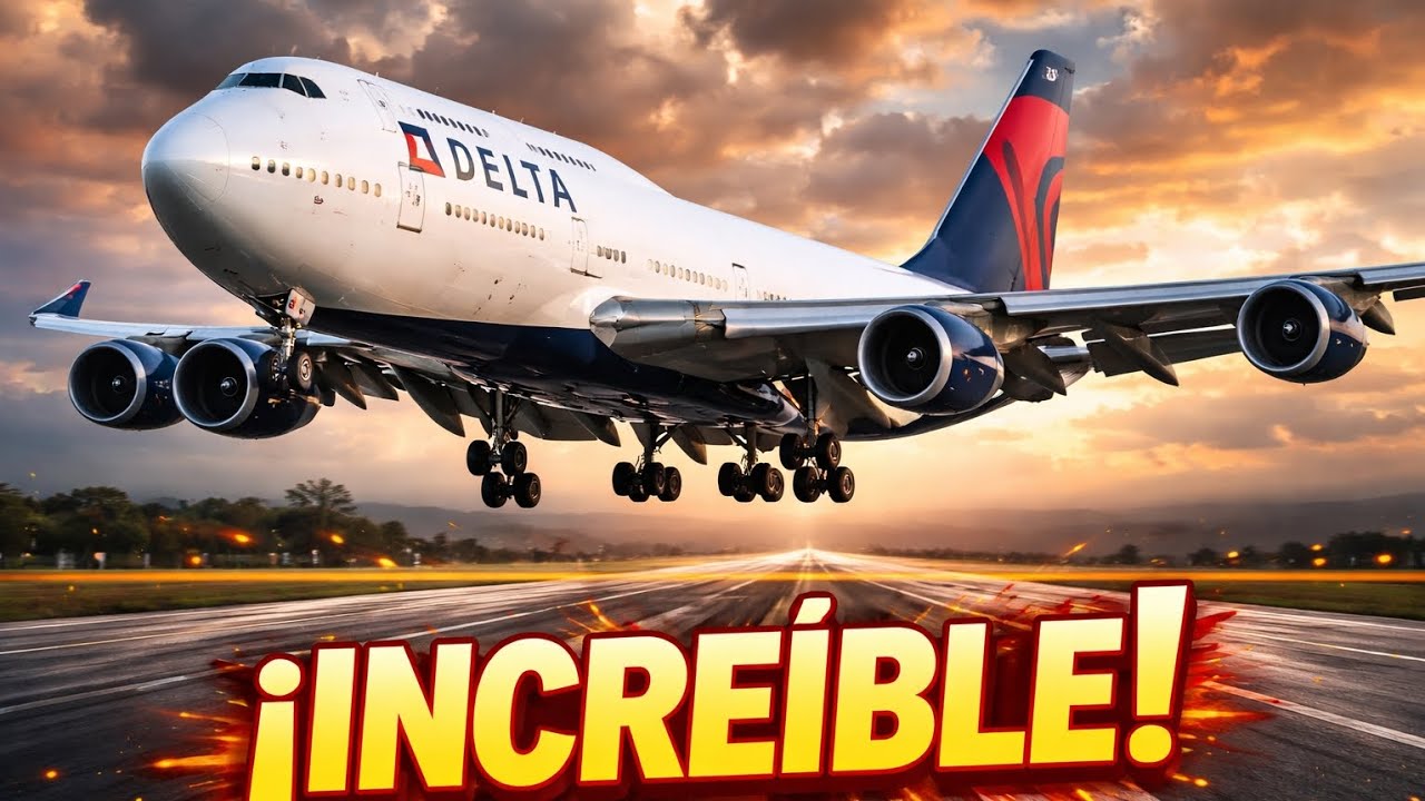 Boeing 747 de Delta en Acción – ¡Despegue Brutal y Aterrizaje Perfecto!✈️